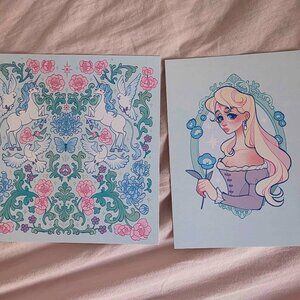 The Last Unicorn Print and Postcard